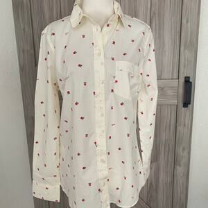 NWT j.Crew factory women’s size median, apples, button down